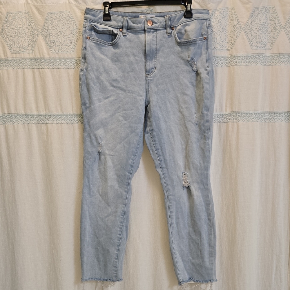 LC Lauren Conrad Cropped High Rise Skinny Ankle Jeans